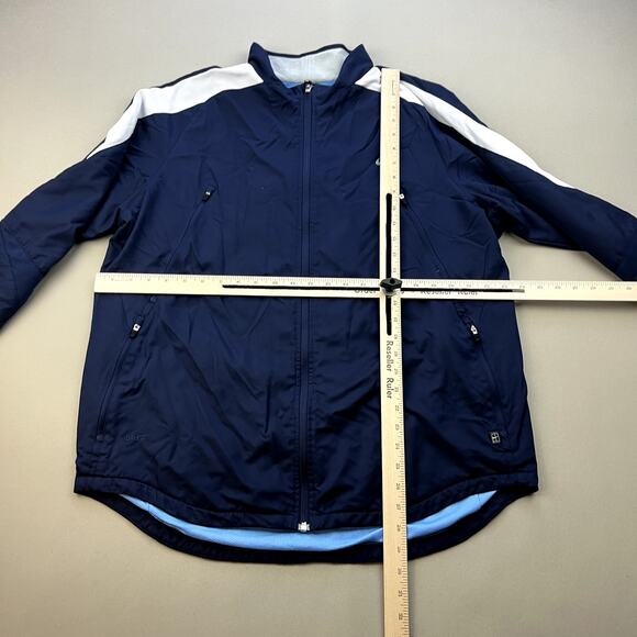 Nike Tennis Jacket Adult XXL Navy Blue Dri-Fit Full Zip Swoosh Logo Sportswear - Picture 12 of 14